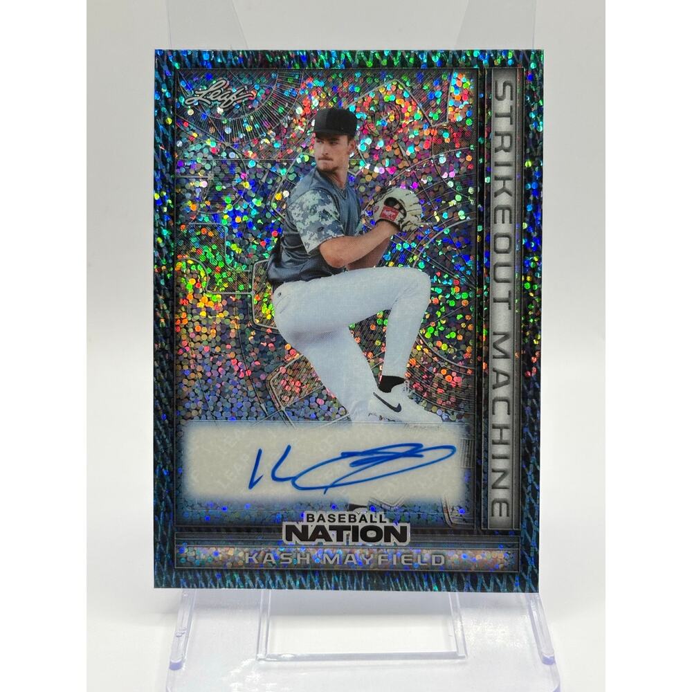 2025 Leaf Baseball Nation Kash Mayfield Strikeout Machine Sparkle Auto 1/3 SSP
